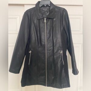 Women's Black Faux Leather Jacket